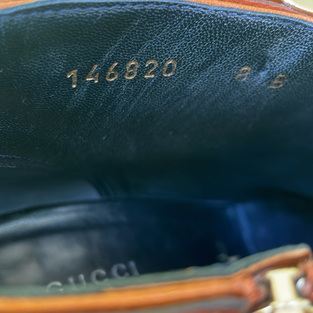 Vintage bright caramel/gold Gucci all leather booties with dust bag - Picture 15 of 15